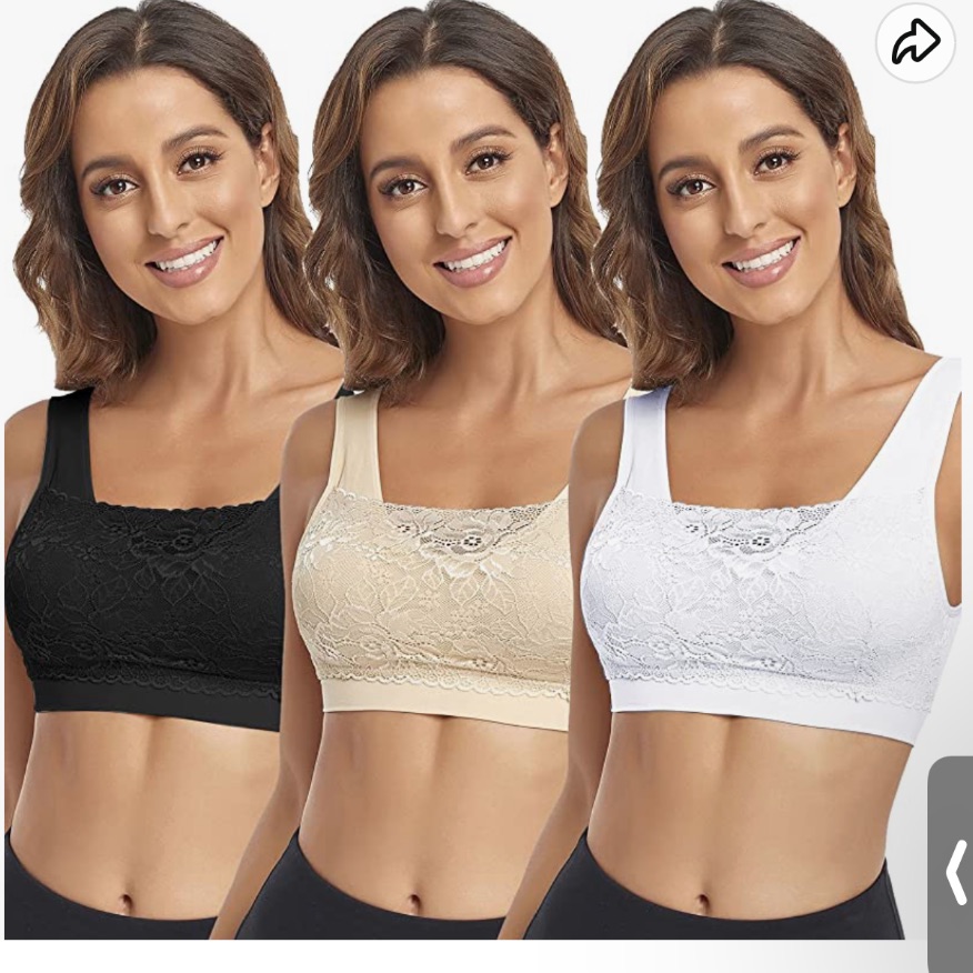 Set Of 3 Wire Free Camisoles Bras